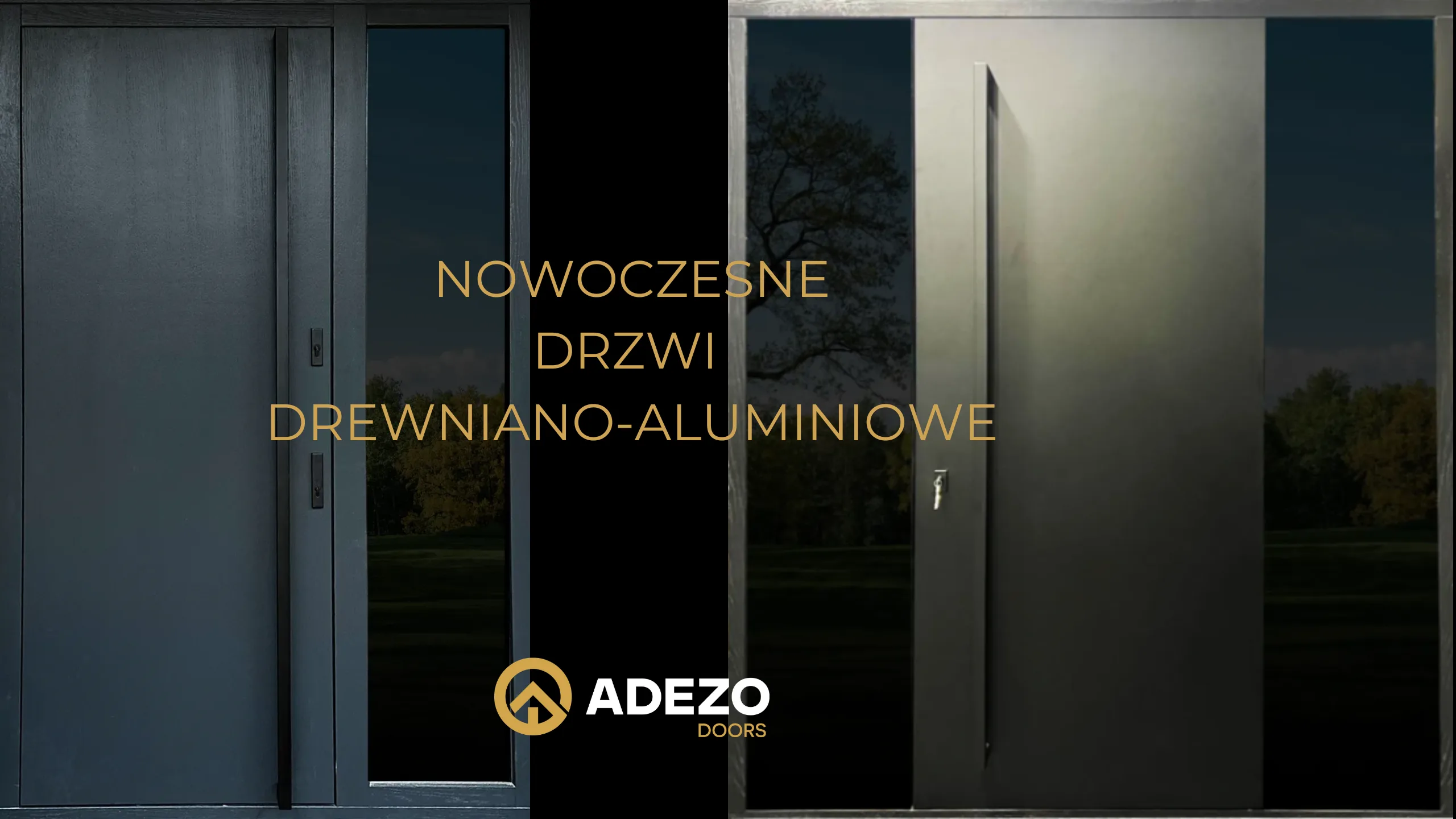Nowoczesne drzwi drewniano-aluminiowe - Drzwi Premium od ADEZO